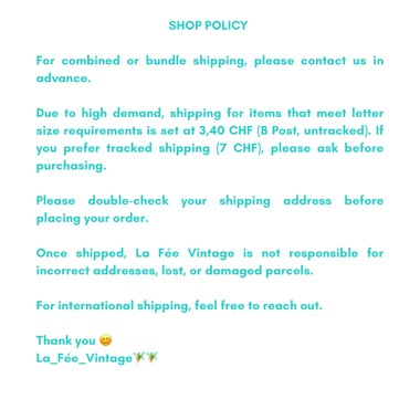 SHOP POLICY