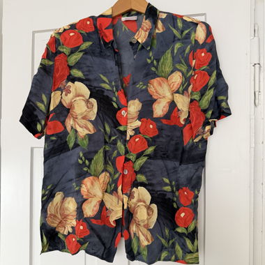 Oversized Vintage-Hemd aus Cupro
