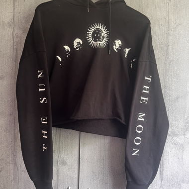 Hoodie court imprimé lune