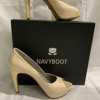NAVYBOOT Peeptoe Escarpins beige