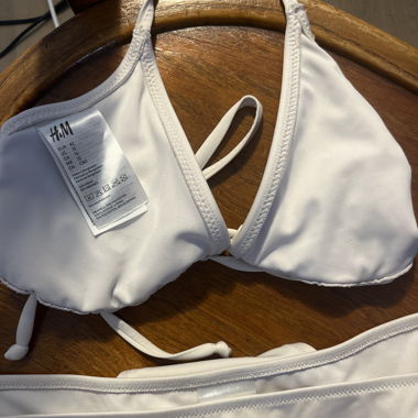 H&M White Bikini Top