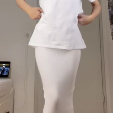 white maxi skirt