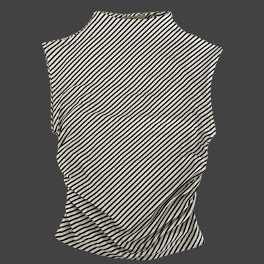 Top Zebra a righe senza maniche
