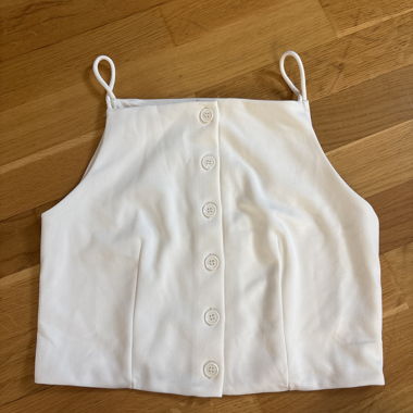 White Button-Up Top