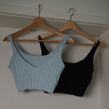 Ribbed Crop Top Set