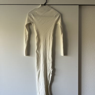 Ribbed Long-Sleeve Dress