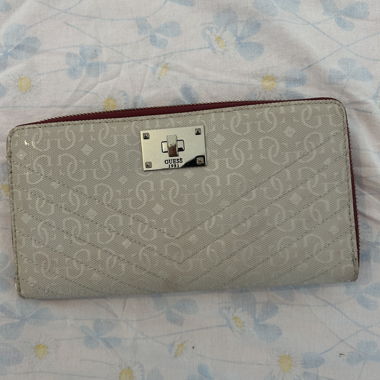 Guess Beige Zip Wallet