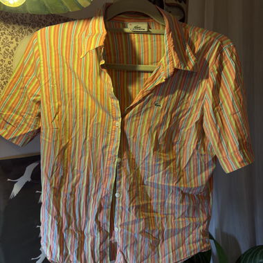 Camicia Vintage Lacoste righe colorate Taglia 42