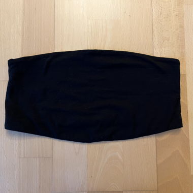 2x Black Bandeau Top 