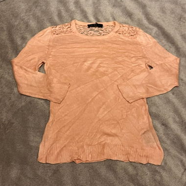 Maglione Ralph Lauren XS pesca pizzo sulla schiena