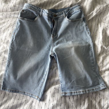 Short en jean clair
