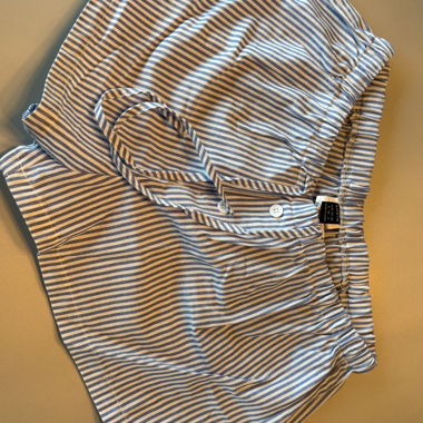 Striped Women’s Shorts and White