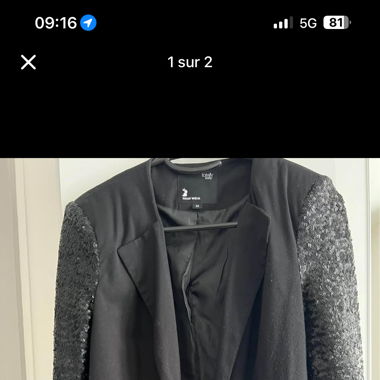 Blazer noir avec strass