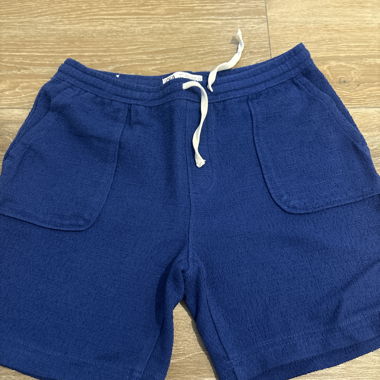 Short bleu en coton
