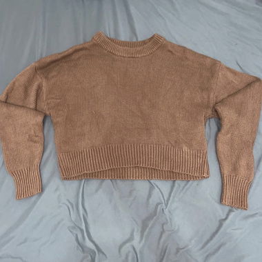 Brown Cropped Sweater S