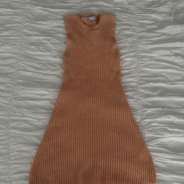 Zara Strick-Minikleid – Orange
