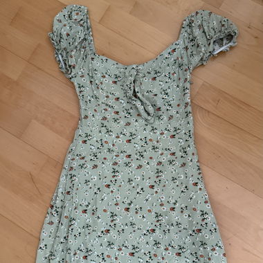 Pleated Floral Dress