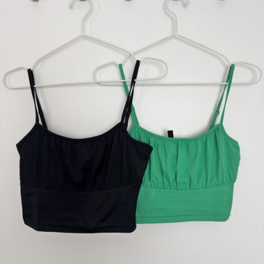 Lot de deux crop tops à fines bretelles H&M