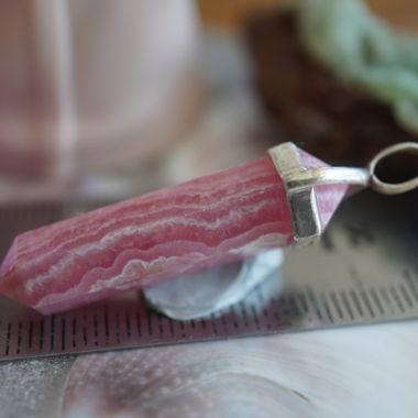 Rhodochrosit 925 Silber  Anhänger Gefasst  