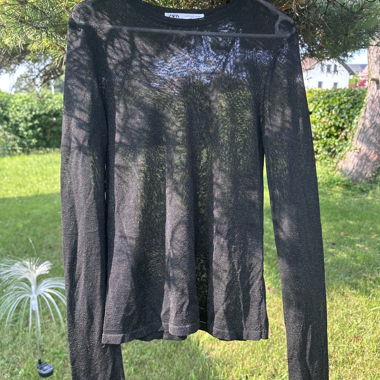 Haut transparent brillant Zara