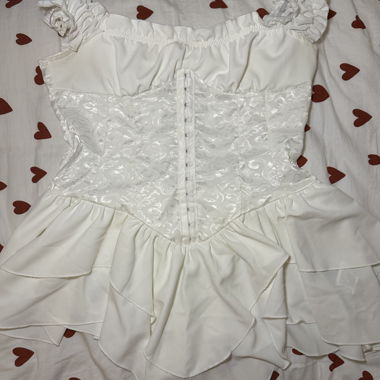 White Ruffle Dress