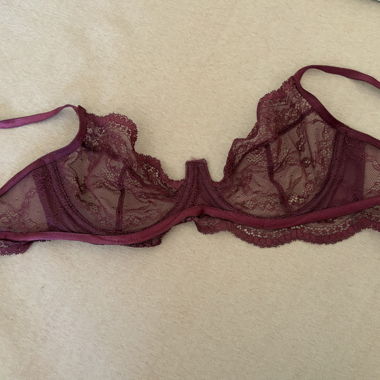 Reggiseno Hunkemöller Bordeaux in pizzo fine