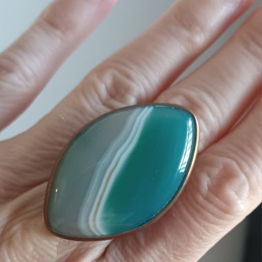Ring mit grünem Achat