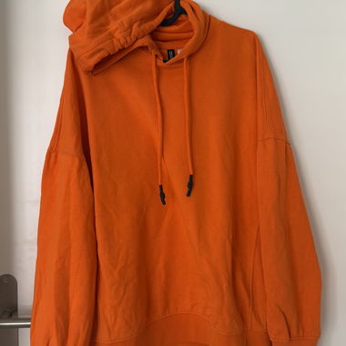 Sweat à capuche orange uni