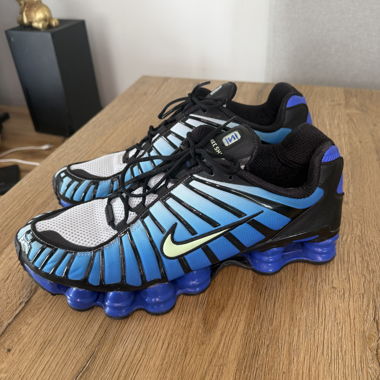 nike shox tl vapor green racer blu
