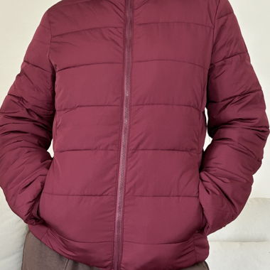 Burgundy Puffer Jacket