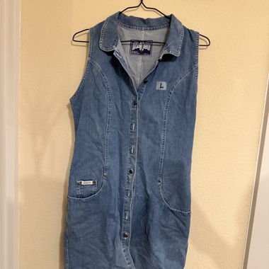 Bergangs Denim Dress Without Sleeves