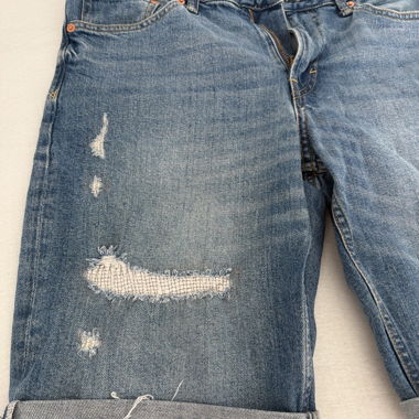 Jeans-Shorts mit Used-Look