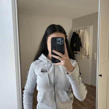 Veste à capuche zippée Adidas grise