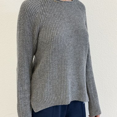 Maglione in lana a maglia grigia GAP