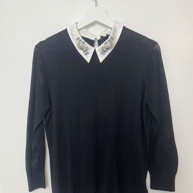 Ted Baker black sweater with collar EU 40