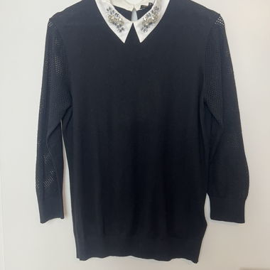 Ted Baker black sweater with collar EU 40