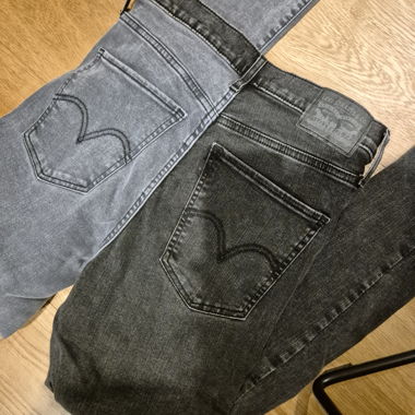 Two-tone slim jeans