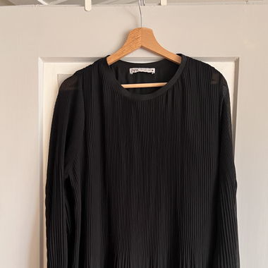 Schwarzes Plissee Kleid 