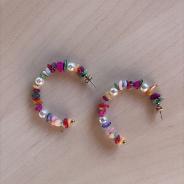 Multicolored Hoop Earrings