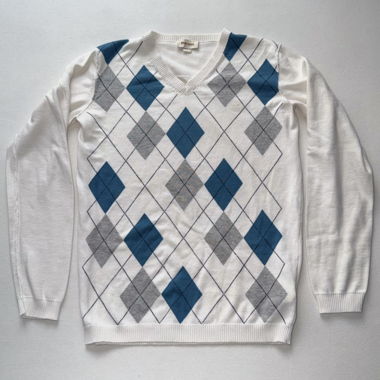 Maglione Diesel con scollo a V Argyle