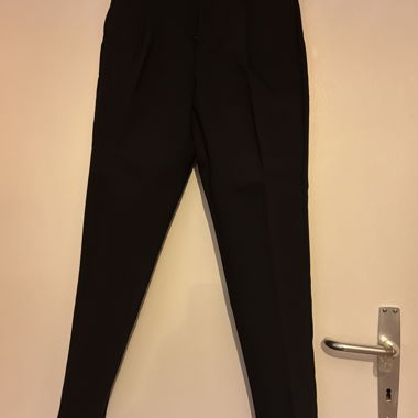 BLACK CHINO TROUSERS