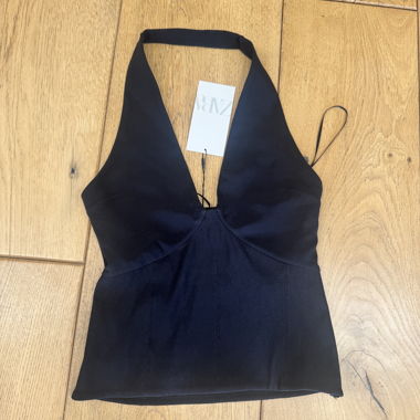 Black halter top