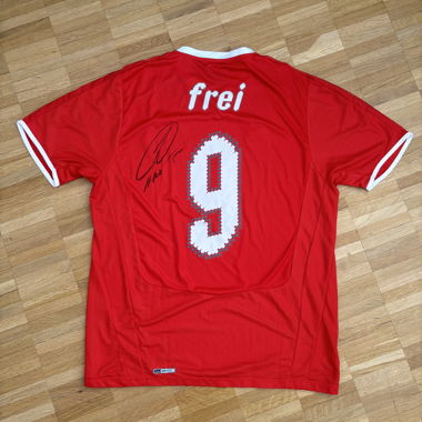 2008-10 Schweiz Nati Trikot Frei signierte Size M