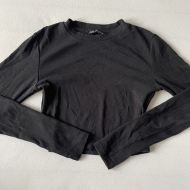 Top maniche lunghe nero