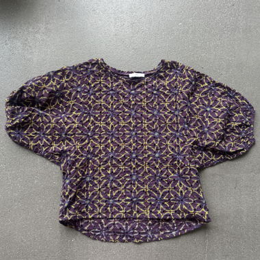 Top stampato viola
