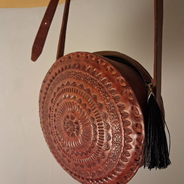 Handgemachte Ledertasche aus Mexiko