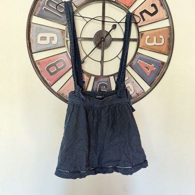 Denim pinafore skirt