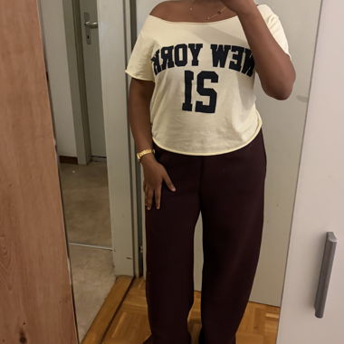 Weite Jogginghose Bordeaux
