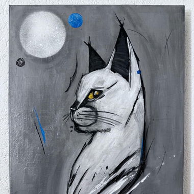 Le chat, acrylique 40x30cm