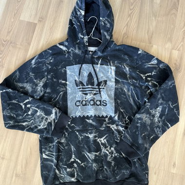 Adidas Hoodie schwarz Marmor